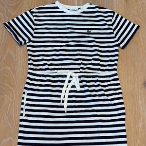 Classic Lacoste cotton shirt dress. Perfect for everyday wear